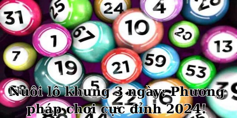 Nuôi lô khung 3 ngày: Phương pháp chơi cực đỉnh 2024!